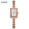 Montre-bracelets Labaoli Light Luxury Bracelet Watch Square Quartz Watches Ladies Arecproof Clock Diamond Inlaid La126 Reloj Hombre