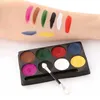 Peinture corporelle 12 couleurs non toxiques de peinture de visage insipide art peinture à l'huile tatouage tatouage drame cosmétique clown maquillage maquillage halloween fête D240424