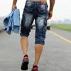 Idopy Summer Male Retro Cargo Denim Shorts Vintage Acid Washed Faded Multipockets Milital Style Jeans for Men 240412