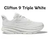 Hokahs One Clifton 9 Buty do biegania kobiety Darmowe Pepople Sneakers Bondi 8 Cliftons Czarna biała brzoskwinia Whip Harbor Cloud Carbon X2 Men Treners