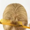 Toppers Golden Blonde Silk Top Lace Closure Straight 5"X5" Virgin European Human Hair Skin Silk Base Topper with Clips in for Women #27