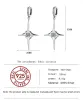 Clips 925 Sterling Silver Irregular Geometric Cross Drop Earrings for Women Couple Ear Buckle Earrings Personality Jewelry Accessories