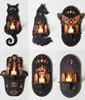 Titulares de vela Cat Mariposa Lua Fase escultura de madeira Montada com handicraft prateleira de prateleira de cristal rack de decoração de decoração de jóias 8341069