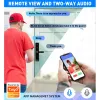 Contrôle Raykube E90 Tuya WiFi Twoway Audio Video Intercom Impreinte Camera Smart Door Lock avec application Remote déverrouille l'enregistrement vidéo