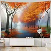 Tapestries Beautiful Forest Landscape Tapestry Home Decoration Wall Hanging Hippie Bed Sheets Sofa Covers Picnic Mat