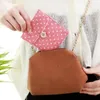 Sacs de rangement Femme Fille Sac en serviette hygiénique Polka Dots Mini Portable Coton Diaper Hygiène Pocke Pocket Coin Purse Organisateur de bijoux