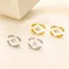 Trendy roestvrijstalen oorbellen klassiek luxe ontwerp met brief oorbellen in 18k goud perfect voor verjaardagsfeestje