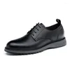 Sapatos casuais Classic Leather's Men's Dress Lace Up Hom