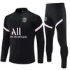 Koszulki piłki nożnej dresy męskie Paris Training Jersey Winter Half Pull Long Rleeve Set Pre Match