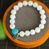 Strand Hetian Jade Round 10mm witte kralen gecombineerd met Amazonite Multi-Treasure Bracelet 9468#