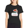 Polos femminile Hello Summer Watermelon T-shirt Funny Female Short Short Shirt T-shirt for Women Sliose Fit
