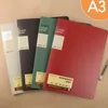 A3 20/30/40/60 Pocket File Filder Bild Album Dokumentväska 8K Mappkonst Arbetsorganisator Kontors Studentförsörjning 240416