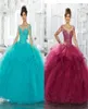 Custom Made Quinceanera Dresses Lace Applique Sequins Long Sleeve Blue Ball Gown Tulle Sweet 15 Gowns Plus Size3675384