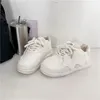 Casual Shoes 2024 U Leather Women's White Woman Vulcanize Sneakers Breattable Sport Walking Platform Flats 41 42