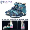 صندل Princepard Denim Summer Summer Treatable Sandals Sandals Children Whostopedic With With High Back for Clubfoot Support Care 240423