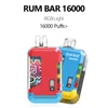 Orijinal QST Rum Bar 16000 puf şarj edilebilir şarj edilebilir buhar Vape Desechable Pods Cihaz Kitleri Önceden doldurulmuş 21ml Buharlaştırıcı Stokta Puff Flex 2800 ve Oxbar 10000