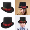 Beretti per bambini adulti Natale Black Top Hat Women Men Holiday Stage Performance Costume Festive Party COSPLAY PAPS PO