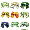 Dog Apparel 50/100Pcs Bowties Butterfly Pattern Summer Style Grooming Small Bow Tie Pet Accesories Drop Delivery Home Garden Supplies Dhljo