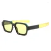 Lunettes de soleil Luxury Modern Fashionable Square Couleurs de style punk Patchwary Patchwass Cares de lunettes Men de l'extérieur Sports