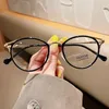 Solglasögon runt glasögon kvinnor män dator anti blå ljus glas ramar transparent optisk falska glasögonstudent myopia ram oculos