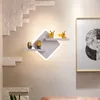 Wall Lamp Nordic Loft Beds With Desk Modern Simple Square Led Beside Bedroom Shelf Sconces Kitchen Double Light