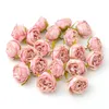 Fleurs décoratives 30pcs / lot artificiel rose de soie têtes de fleurs de fleur de l'huile vintage bricolage de bricolage scrapbooking artisanat faux décoration de mariage