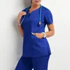 Uniformes Mujer Scrub Set Enfermera Salón de trabajo Scrubs clínicos Scrubs