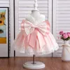 Fille robe bébé 1er anniversaire baptême robe blanche grand arc princesse née le baptême du nourrisson po