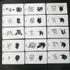 Stencils nieuw schminken stencils sjablonen professionele body art eenhoorn herten meisje plastic make -upgereedschap 14*7,5 cm