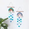 Figurines décoratives nordices en bois bâton fait à la main arc-en-ciel bébé fille pour enfants chambre suspendue décor décor à la maison finerie