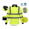 Polos Safety Work Polo Shirt Hivis Shirt riflettente ad alta visibilità polo arancione giallo arancione