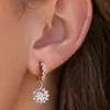 Boucles d'oreilles en peluche Diamondworld 1-2Ct Sun Flower Wedding Moisanite Diamond pour femmes avec certificat 925 Bijoux de luxe en argent sterling