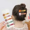 ヘアアクセサリー5 PC/セット子供かわいい漫画の花の果物飾りヘアクリップベビーガール素敵なアクリルホローヘアピンキッズヘアアクセサリー