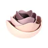 Bols Dessert de pâtes en céramique servant une forme de couleur de couleur de couleur unie superposée pour le salon décor de la chambre à coucher