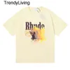 Nouveau 24ss pour hommes T-shirt Rhude Shirt Designer Shirt