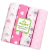 4pcslot 100 coton mousseline Flanelle Baby Swaddles Soft Borns Couvertures S Born Swaddle Wrap 240417