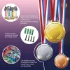 Components Golf Medal Display Rack Golf Fan Medal Display Hangers Black Sturdy Steel Medal Racks Over 60 Medals Award Display Shelf Wall