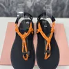 Riviere -Seil- und Ledersandalen Designer Männer und Frauen Sandalen Frühling Sommerflat Open Toe Beach Schuhe Pantoffeln Outdoor Freiläufe Flip Flops Clip Zehenschuhen