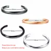 Brins Hommes Twisted C bracelet avec petit bracelet Mobius Bracelet Antique Color Empileing Brangle Brangle en acier inoxydable Unisexe