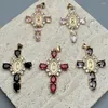 Anhänger Halsketten Religiöses Kreuz Guadalupe Anhänger Frauen Fashion Metallkristall Zirkon Zauberschmuck machen Halskettenarmband machen