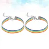 Bracelets de charme bracelet corde de bracelet tissé le cadeau 2pcs pour les hommes LGBTQ provoquez des parties de soutien