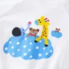 One-Pieces Sommer Jungen und Mädchen Süßes Cartoon Tierdruck alle Baumwoll lässige Freizeitkurzhülle Babykleidung Bodysuit