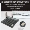 Claviers numéro de clavier numérique Keypad Bluetooth 2 en 1 calculatrice électronique sans fil 12 chiffres Affichage LCD pour ThinkPad Windows