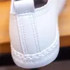 Zapatos casuales de moda mujer mujer planos pu cu de cuero suave color sólido sencillo blanco simple202