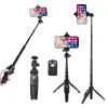 Gimbal bezprzewodowy selfie stick z bluetooth statyw 2 w 1 do telefonu wysuwany mini statyw do iphone'a xs max xr x androida