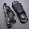 Sandaler Menns Summer Beach Mens Man 'Casual Leather Sandal Open Shoes for Men Fishing Fashion Sports