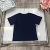 Lüks Bebek T-Shirt Çocuk Tasarımcı Giysileri Çok Renkli Mektup Baskı Kızlar Kısa Kollu Boyut 100-150 cm Boys Tees Yaz Tshirt 24 Na