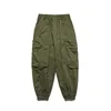 Calça masculina de rua americana folga para homens vestir o exército de cargo tático verde harajuku corredores casuais de tendência harém calças de harém