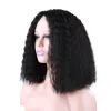 Peruklar kısa afro kinky kıvırcık sentetik peruk yüksek puf sentetik saç peruk afro stil peruk kadınlar için kısa kabarık kinky kıvırcık sentetik peruk