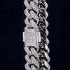 Groothandelsprijs 18 mm CZ Diamond Miami Chain Bracelet Hip Hop Cuban Men Boy Sieraden 14K Gold Poled Iced Link